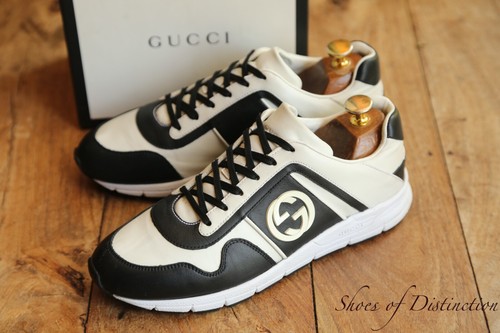 Gucci nero bianco pelle - gucci, gg