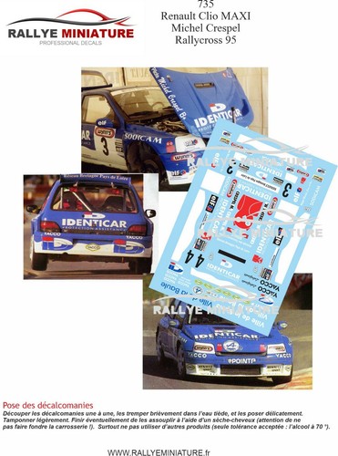 Decals ref 0735 renault - decals,