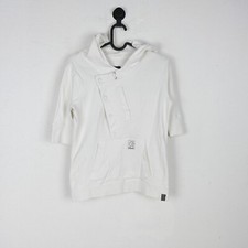 Felpa Mezza Manica Uomo G-Star Taglia S Cotone Bianco Comodo Casual Hoodie