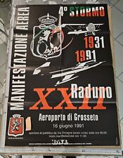 Manifesto Grosseto Manifestazione Aerea  4 Stormo Raduno 1991 Militari Esercito 