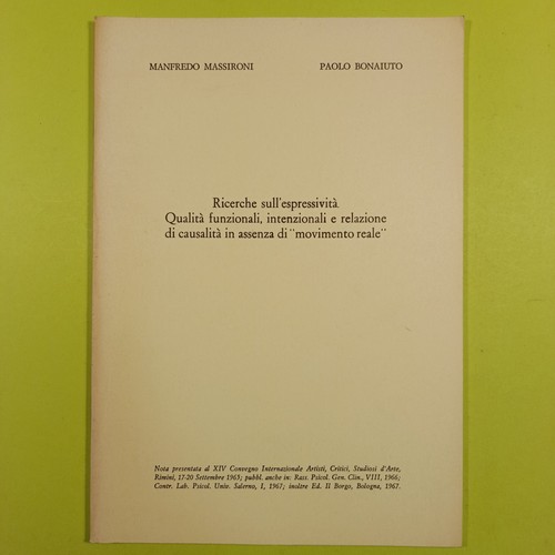 Ricerche sull espressività - ricerche, sull'espressivitÀ