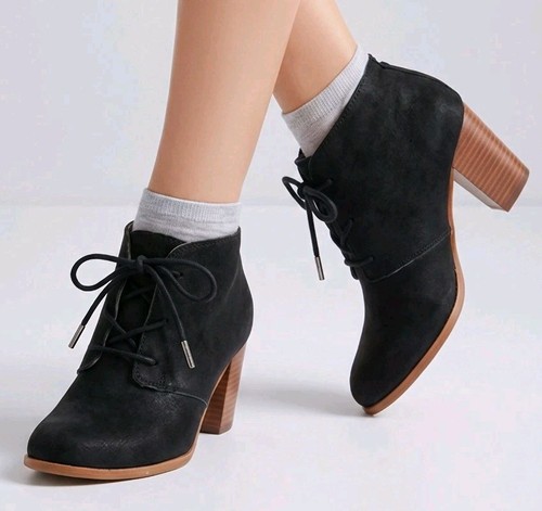 Stivaletti toms neri stringati - stivaletti,