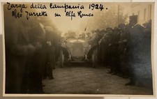 ALFA ROMEO FOTOGRAFIA TARGA DELLA CAMPANIA 1924 GARA AUTOMOBILISTICA