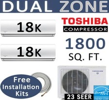 36,000 BTU Dual Zone Ductless