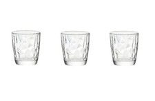 Set 3 Bicchieri Bicchierini caffè liquore in vetro diamond 8,5 cl bormioli