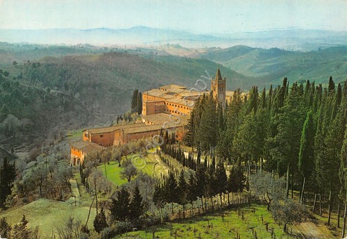 Cartolina abbazia monte - cartolina, di
