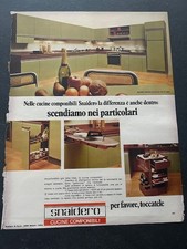 Pubblicità d'epoca reclame stampa pubblicitaria a pagina intera Snaidero