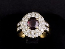 Anello rubino brillante circa