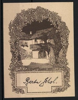 Exlibris bertha schol idylle - bertha, schol,