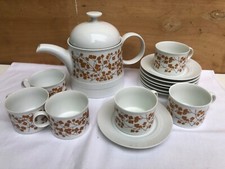 MELITTA Servizio Tè Tazzina Teiera 6Persone Porcellana 50s 60s Collezione Epoca