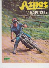 advertising Pubblicità  MOTO ASPES HOPI 125 1972-L.CREMONA MOTOCROSS EPOCA