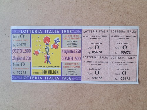 Biglietto lotteria italia - biglietto,