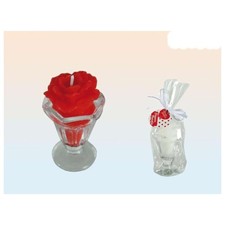 Candela Rosa In Vasetto Di