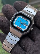 Orologio da polso uomo vintage Ricoh Crystal giorno/data automatico 21 gioielli made in Japan