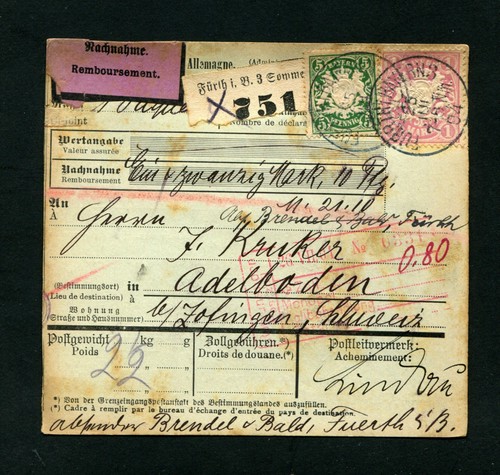 Baviera 1904 scheda - baviera, 1904,