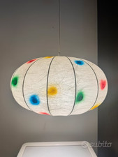 Rare Vintage 70s COCOON CREATION Colorful Pendant Lamp Ø40cm by CASTIGLIONI/FLOS