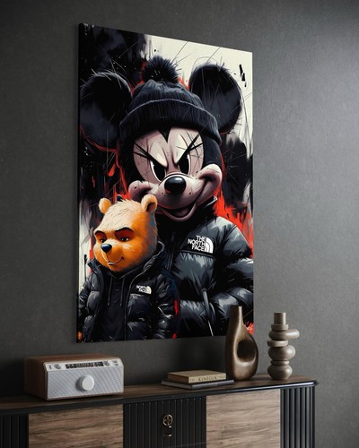 Quadro tela topolino winnie - su,