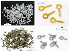 Ganci a Vite Chiusi filettati con Occhiello x Ciondoli Fimo Screw Eyes scegli