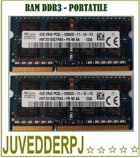 KIT MEMORIA RAM 8GB (2x 4GB) DDR3 PC3L-1200S 1600Mhz SODIMM PORTATILI SK HYNIX