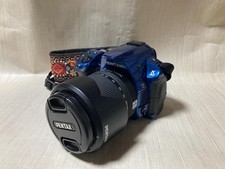 Corpo blu fotocamera reflex