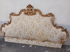 TESTATA LETTO MATRIMONIALE RICCHI INTAGLI FLOREALI - BAROCCHETTO - DORATA - 1940