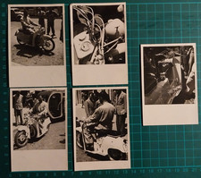 6 FOTO MOTO GUZZI GALLETTO TARGA PROVA 83 MECCANICO PERSONE  - 1940 C. ( F 39 )