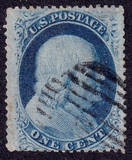 US Scott 24, 1857 Franklin, 1c
