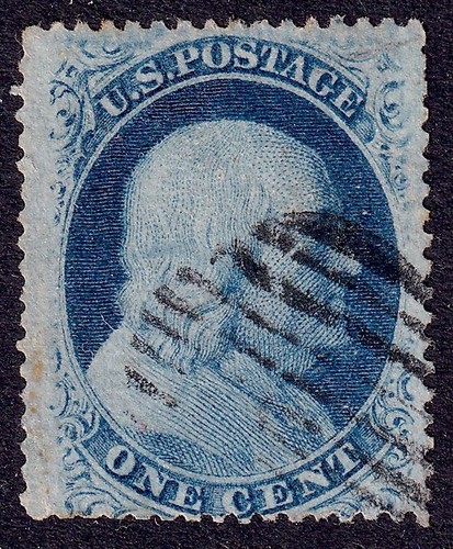 Scott 1857 franklin 1c - scott,