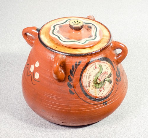 Vaso terracotta dipinto - vaso,