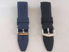 Cinturino tipo Nautica in silicone larghezza 24mm colori disponibili nero e blu