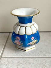 Vaso vintage blu bianco bordo - blu/bianco,,