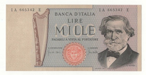 1000 lire giuseppe verdi - giuseppe, ii°