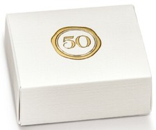 20 Scatola bianca portaconfetti 50 anni compleanno anniversario matrimonio 19093
