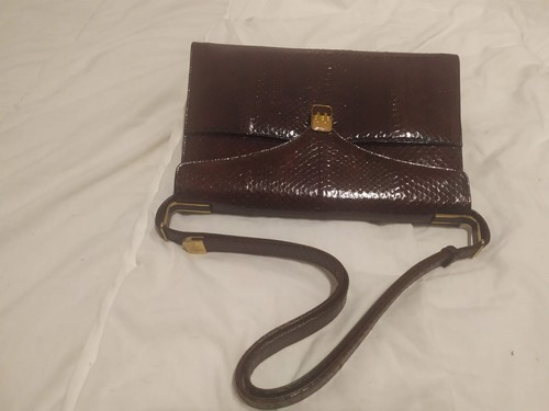 Borsa vintage pitone - , marrone