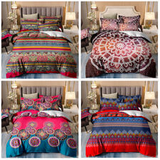 Set copripiumino etnico multicolore stile bohemien set biancheria da letto casa