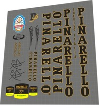 SET ADESIVI CORNICE PINARELLO ASOLO CONTORNO NERO/ORO CON DOLMEN