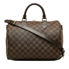 Borsa a mano Louis Vuitton Speedy 30 Bandouliere Damier pelle marrone nuova #R914010