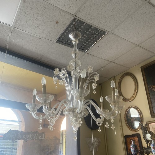 Grande lampadario vetro - vetro, di