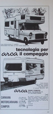 Pubblicità Advertising Werbung Italian 1977 CARAVAN CAMPER ARCA CAMPEGGIO.