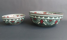 1944 Coppia Ciotole Maiolica  Ceramica Lustro F.A.M.A - Ascoli Piceno Matricardi