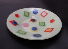 ✅ GRANDE PIATTO CENTROTAVOLA ARTISTICO VETRO MURANO 1980 ANTIQUE - 954