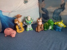 Lotto 6 giocattoli Toy Story Woody Buzz Lightyear Disney  Pixar plastica 