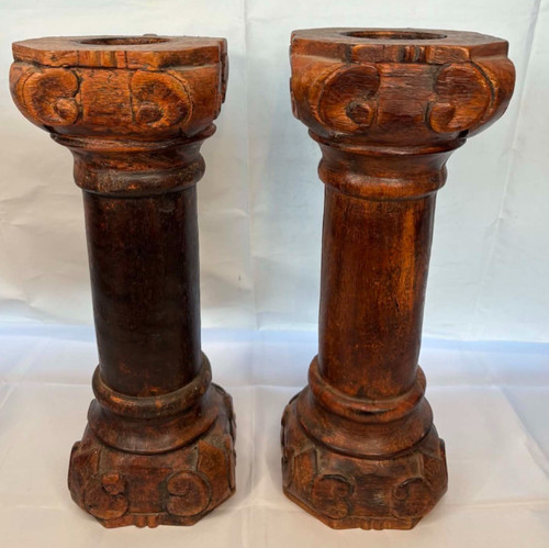 Coppia portacandele colonna - da,