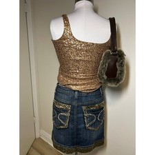 Minigonna vintage Y2K denim