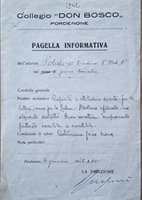 PAGELLA INFORM. 1942 COLLEGIO