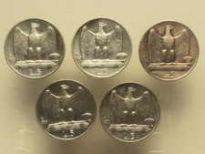 5 Lire -Ag- dal 1926 al 1930