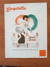 BAGATELLE PARIS SOURIT N 211 10/1933 MOLIER'S GIRL MAURICE VERNE LEO FONTAN A682