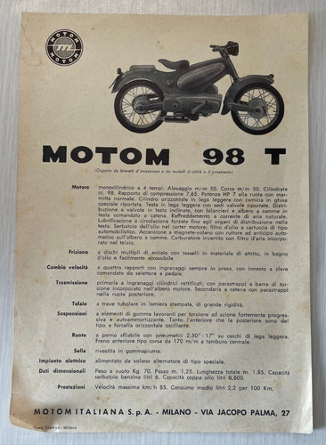 Pubblicità motom italiana - pubblicità, 98