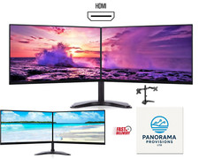 Pacchetto Schermo Doppio Monitor 2x22" 1680x1050 Monitor HDMI Grado A,Nuovo Doppio Supporto