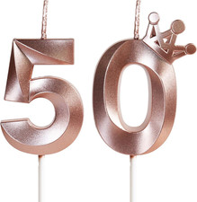 Candele Compleanno Oro Rosa Con Corona Bambina Candeline Compleanno Particolari 